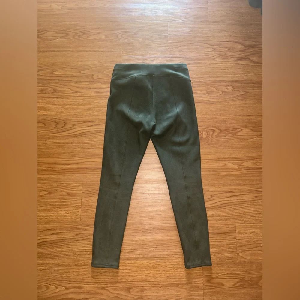 SPANX Suede Leggings Size Small Olive Green. - Picture 4 of 10